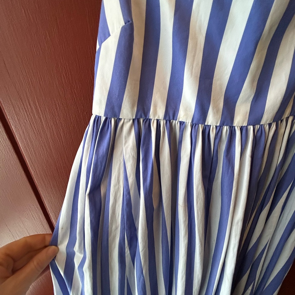 J. Crew Blue and White Striped Maxi Dress - Picture 4 of 9